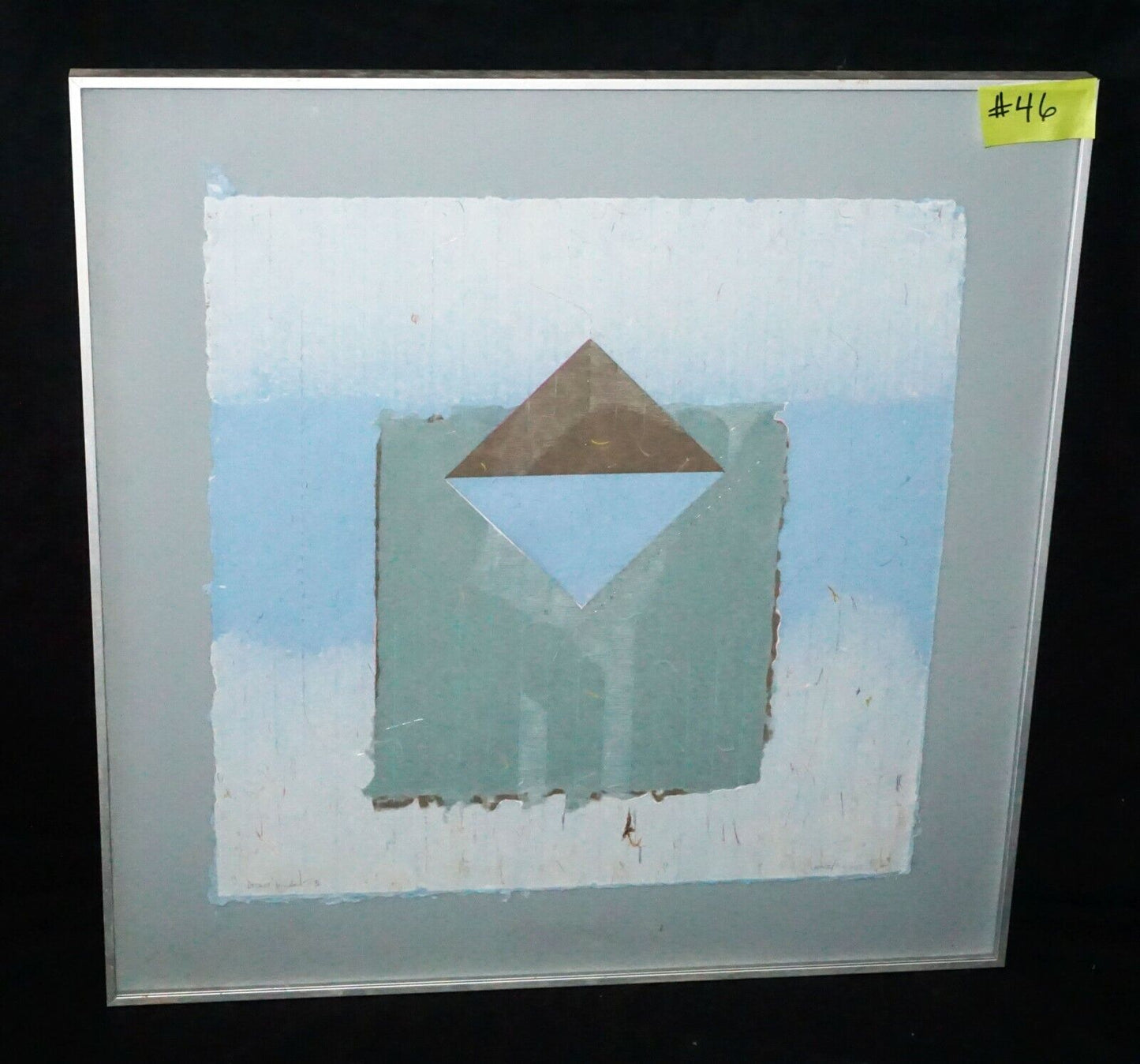 1982 Hawaii Handmade Paper Collage "Corner Window III" by Marcia Morse (***)