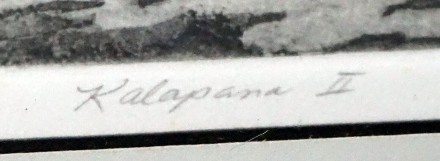 Hawaii Etching Print 29/75 Kalapana II Outrigger Canoe Shirley Hasenyager (FeH)