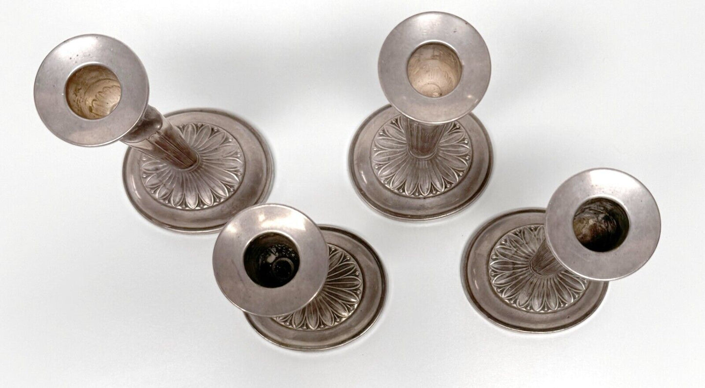 1972 Swedish Sterling 6x Candlesticks w K& RC Hallmark (MaC)