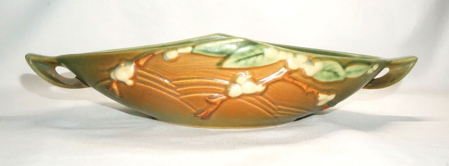 Vintage Roseville Pottery Snowberry Console Bowl -Shape 1BL2-10 Fern Green (NeW)
