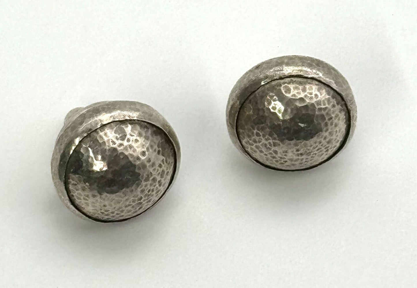 Vintage Sterling Silver 925 Gurhan Hammered Domed Stud Earrings (KnK)