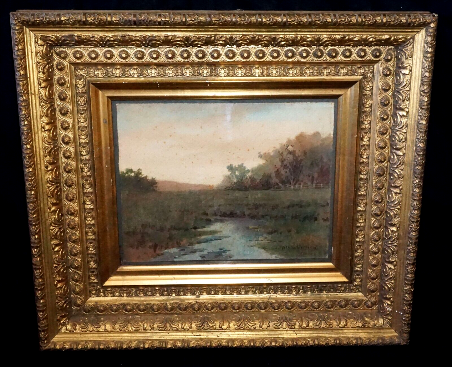 1890s California Watercolor Painting Florence Edith Whitefield (1864-1915)(New)