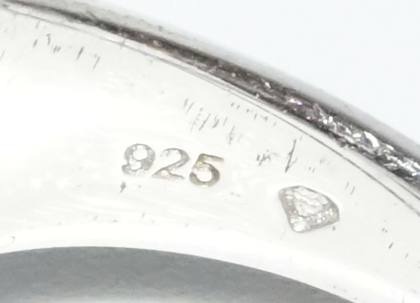 4x Vintage Sterling Silver Rings Sz.8 w. Pearl, Turquoise, Rubies & Cz (SaR)#425