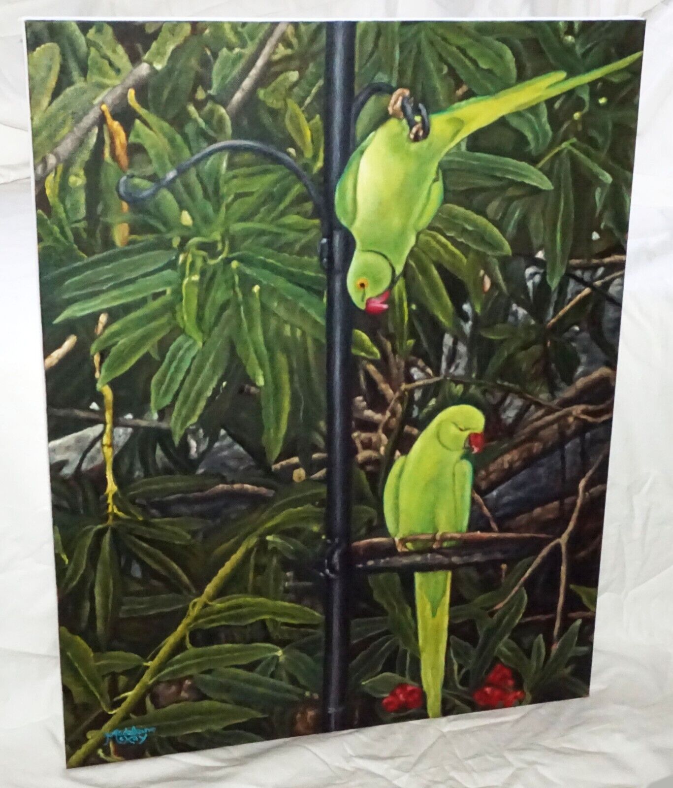 Hawaii Realism Style Oil Painting "Flipping the Bird" by Madeleine McKay (McM)