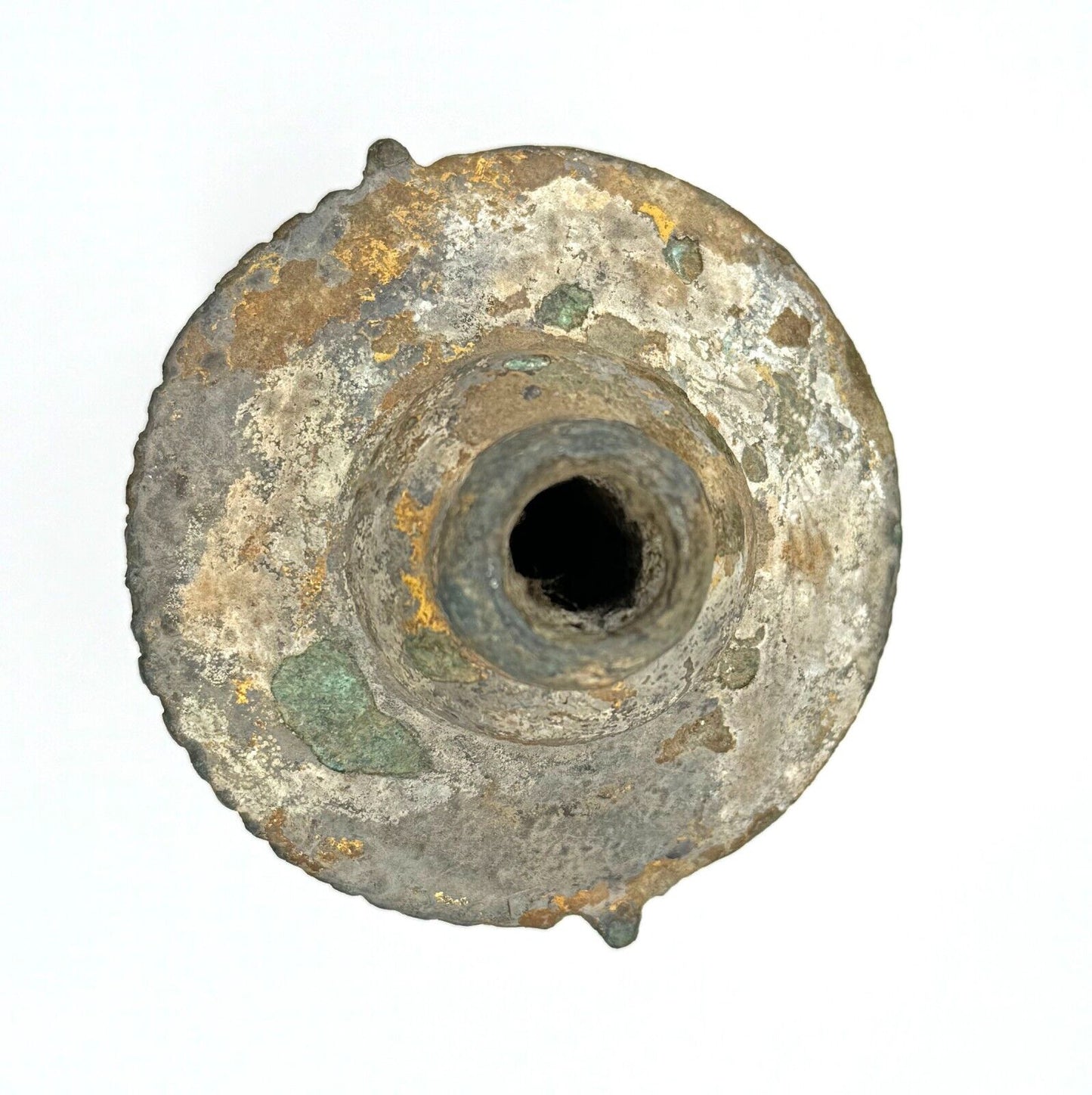 Antique Thai Ayuthayan Style Bronze Buddha Head Gilded (MiM)