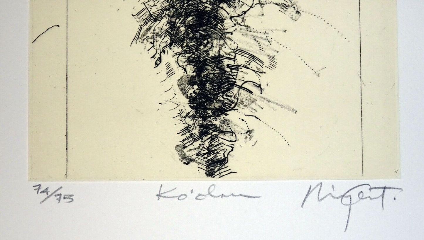 02 Hawaii Intaglio Etching Print 74/75 "Ko'olau" Mountain Wayne Miyamoto