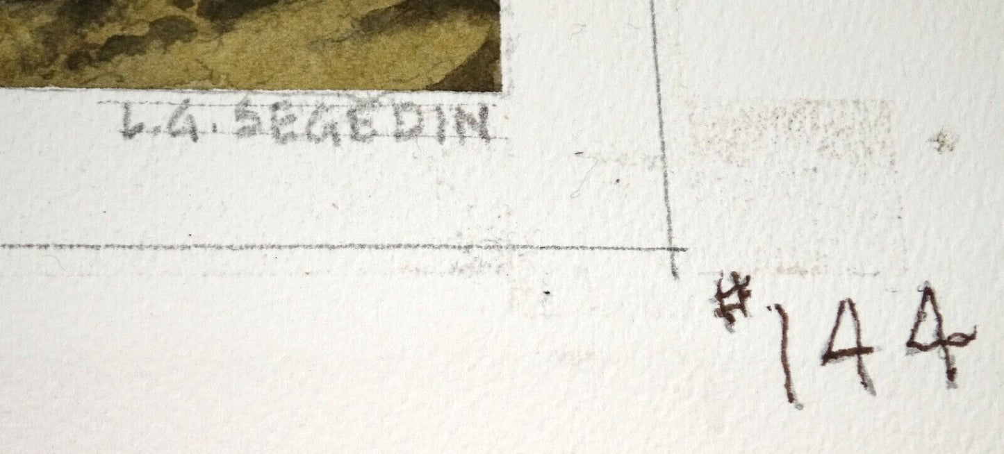 Hawaii Watercolor Painting "Twilight at Lanikai Beach, Oahu" by L. Segedin #144