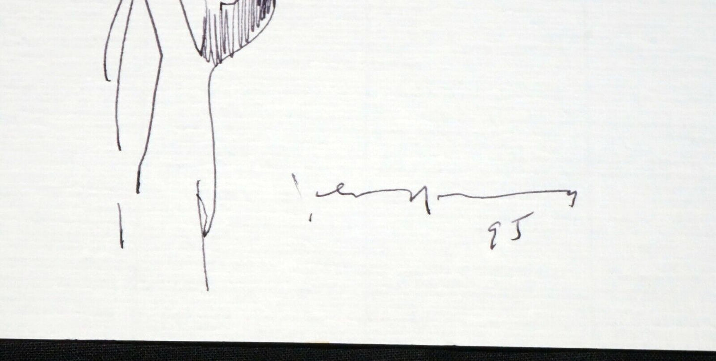 '94 Chinese Hawaii Abstract Drawing Flower by John Chin Young (1909-1997)(SaJ)23