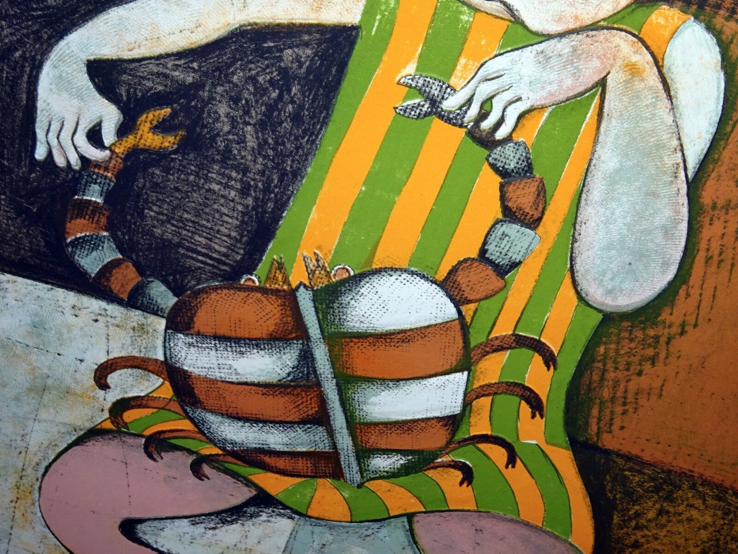 '80s Bolivian Etching Print 18/200 Zodiac Cancer by Graciela Rodo Boulanger (Lea