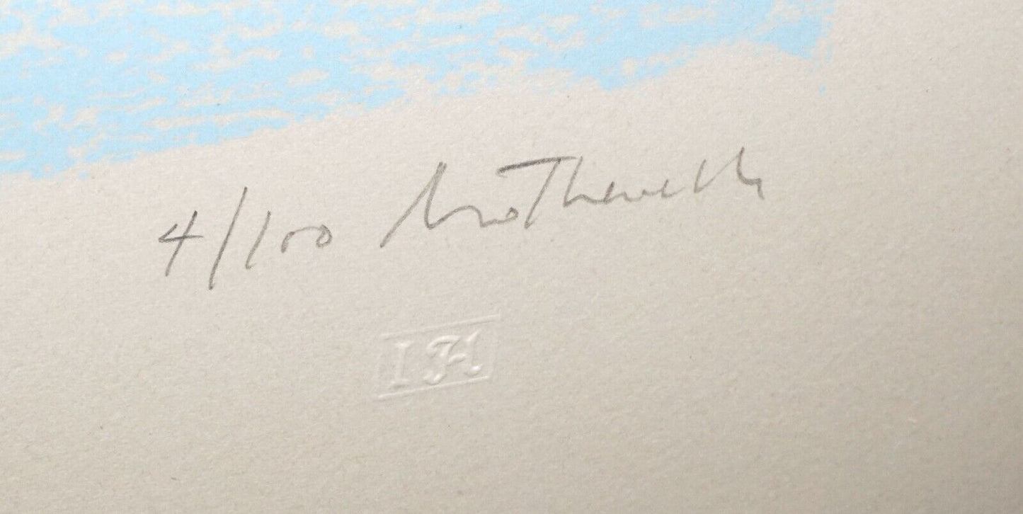 1965 US Litho Print 4/100 Summertime In Italy w Blue by Robert Motherwell (PaR)