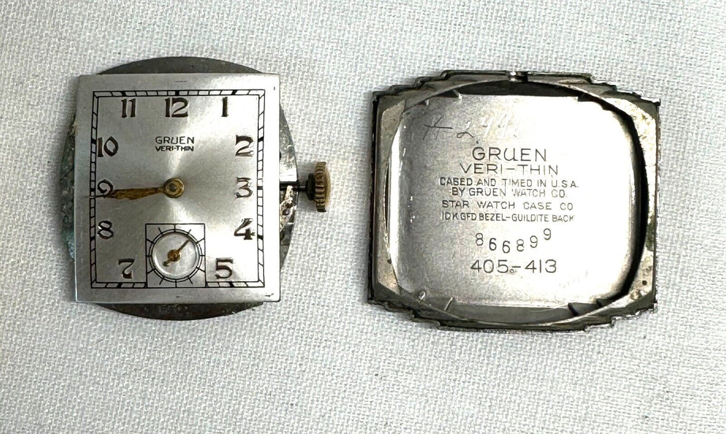 1940's Gruen Veri-Thin Deco Style Wrist Watch (InS)