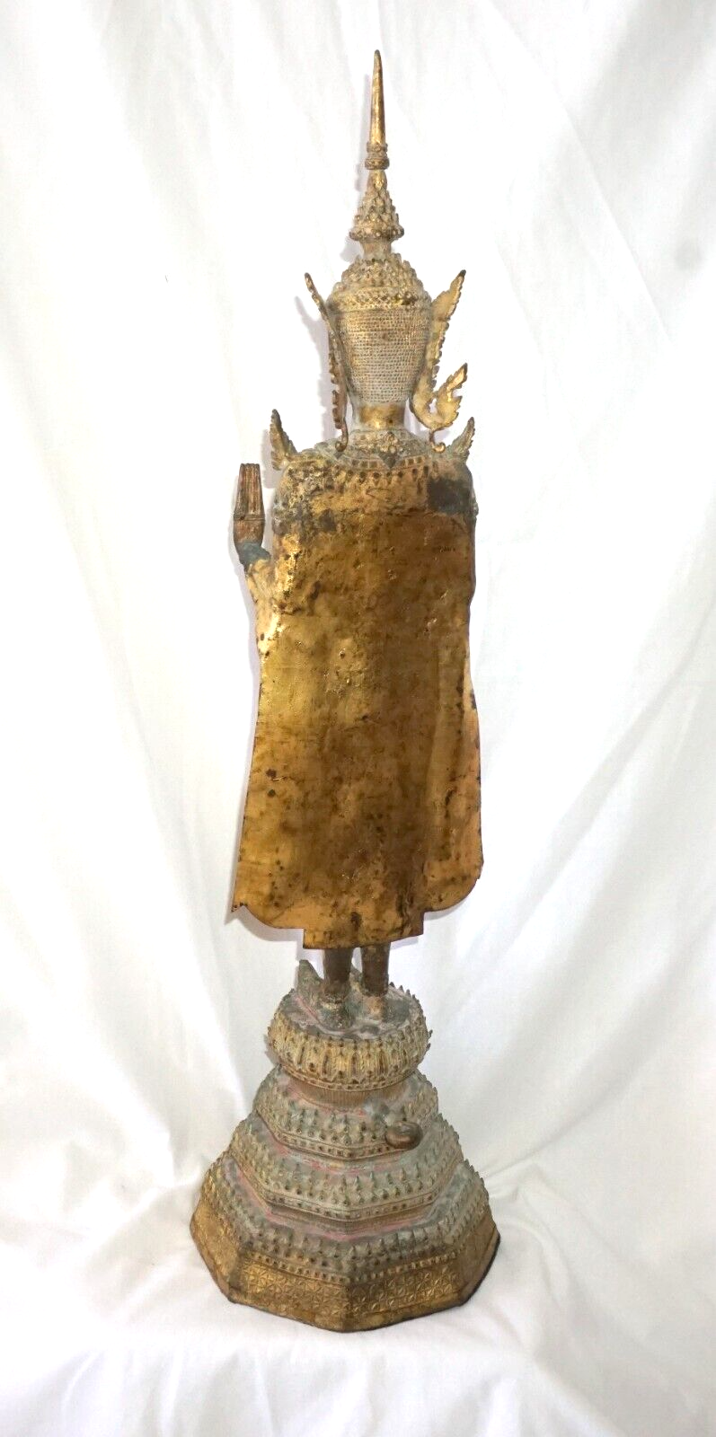 Antique Thai Antique Bronze Rattanakosin Buddha Statue (HiC)