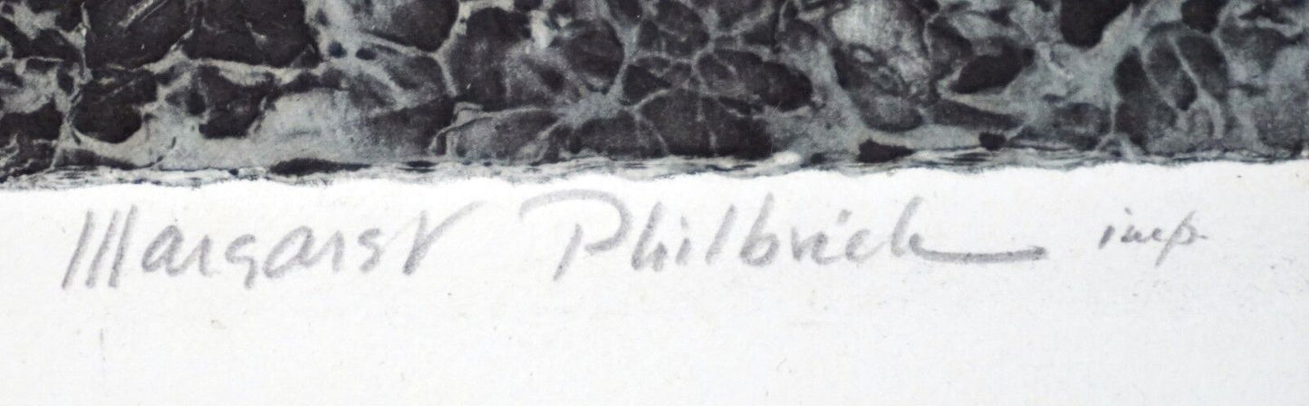 New England Print Triptych "Formation" Margaret Elder Philbrick (1914-1999)(Mod)