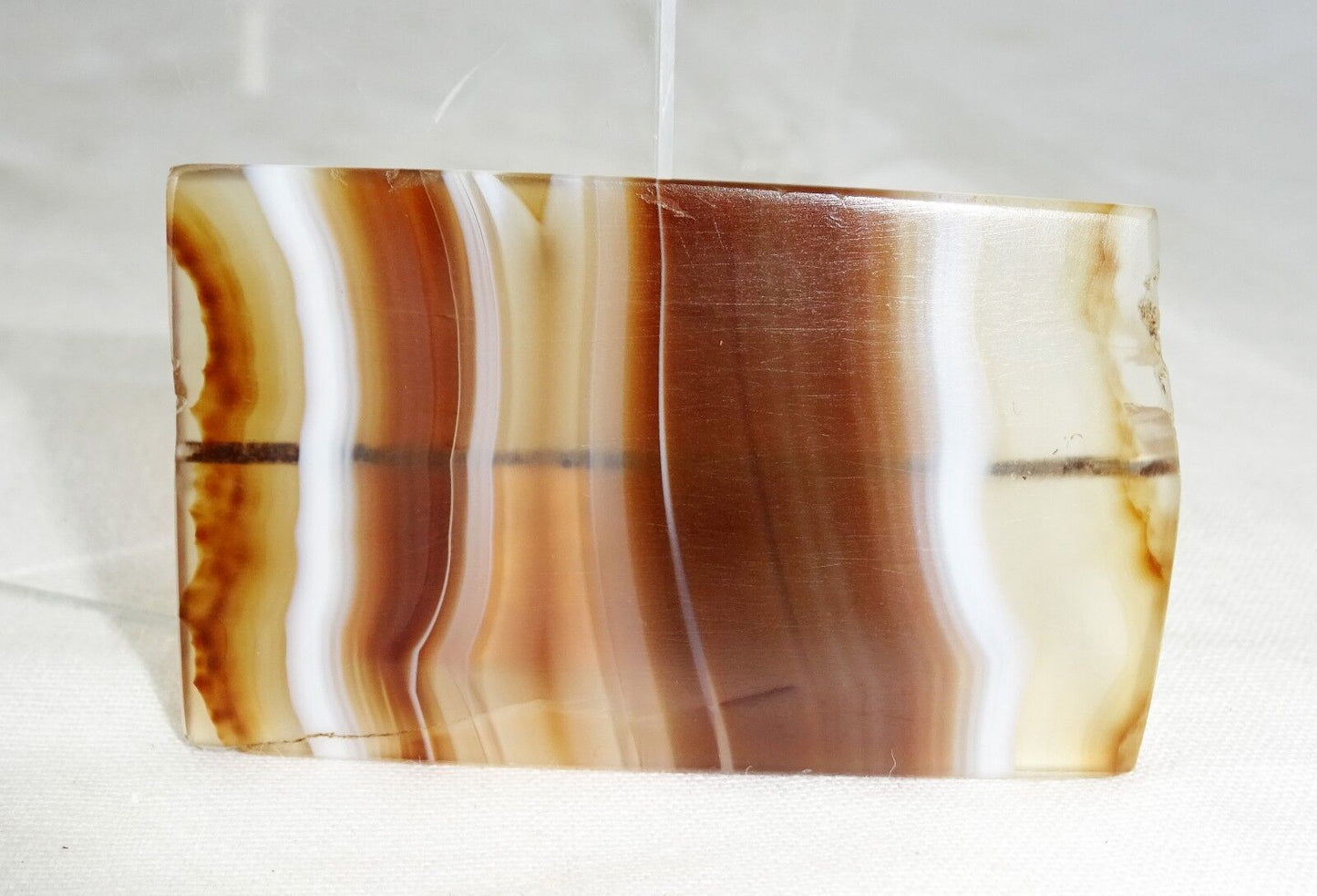 Prehistoric Thai Lop Buri Drilled Rectangular Agate Plaque Pendant (Mil)