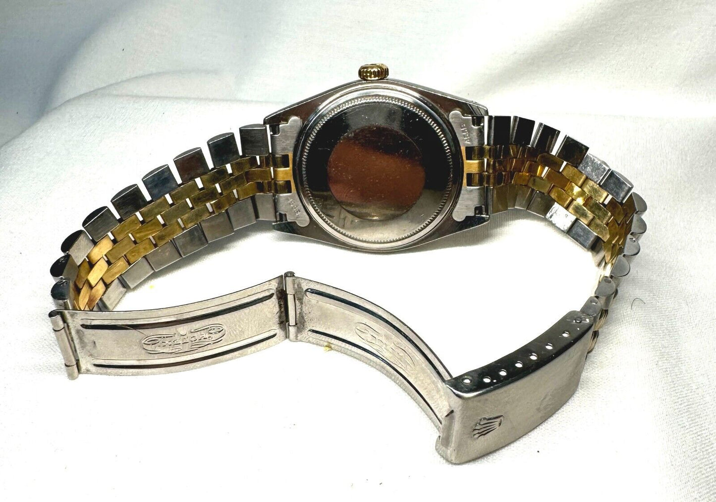 Vintage Rolex Datejust Mens 18k Yellow Gold/Steel Champagne Dial 36mm (ThC)
