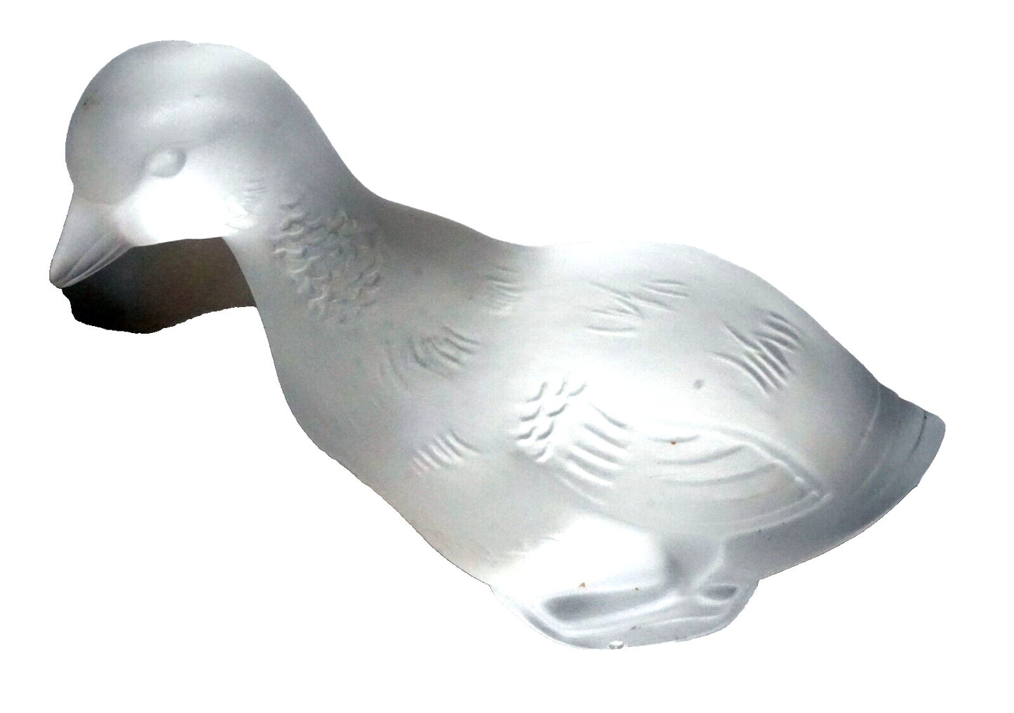 Vintage French Crystal Resting Duck Figurine Paperweight by Baccarat (Kai)