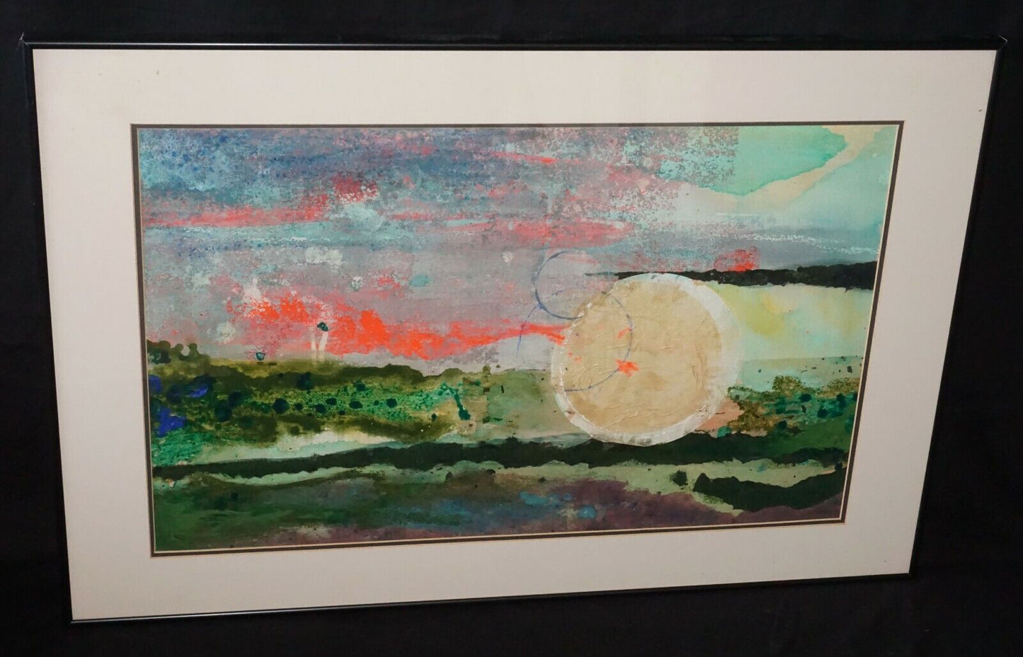Hawaii Modernist Mixed Media Painting Celestial Voyage by Warren Stenberg (PiJ)