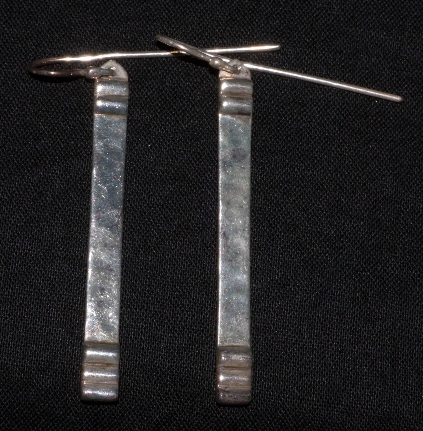 Vintage Hawaii Sterling Silver Hammered Earrings by Stephen Geritz (WoJ)
