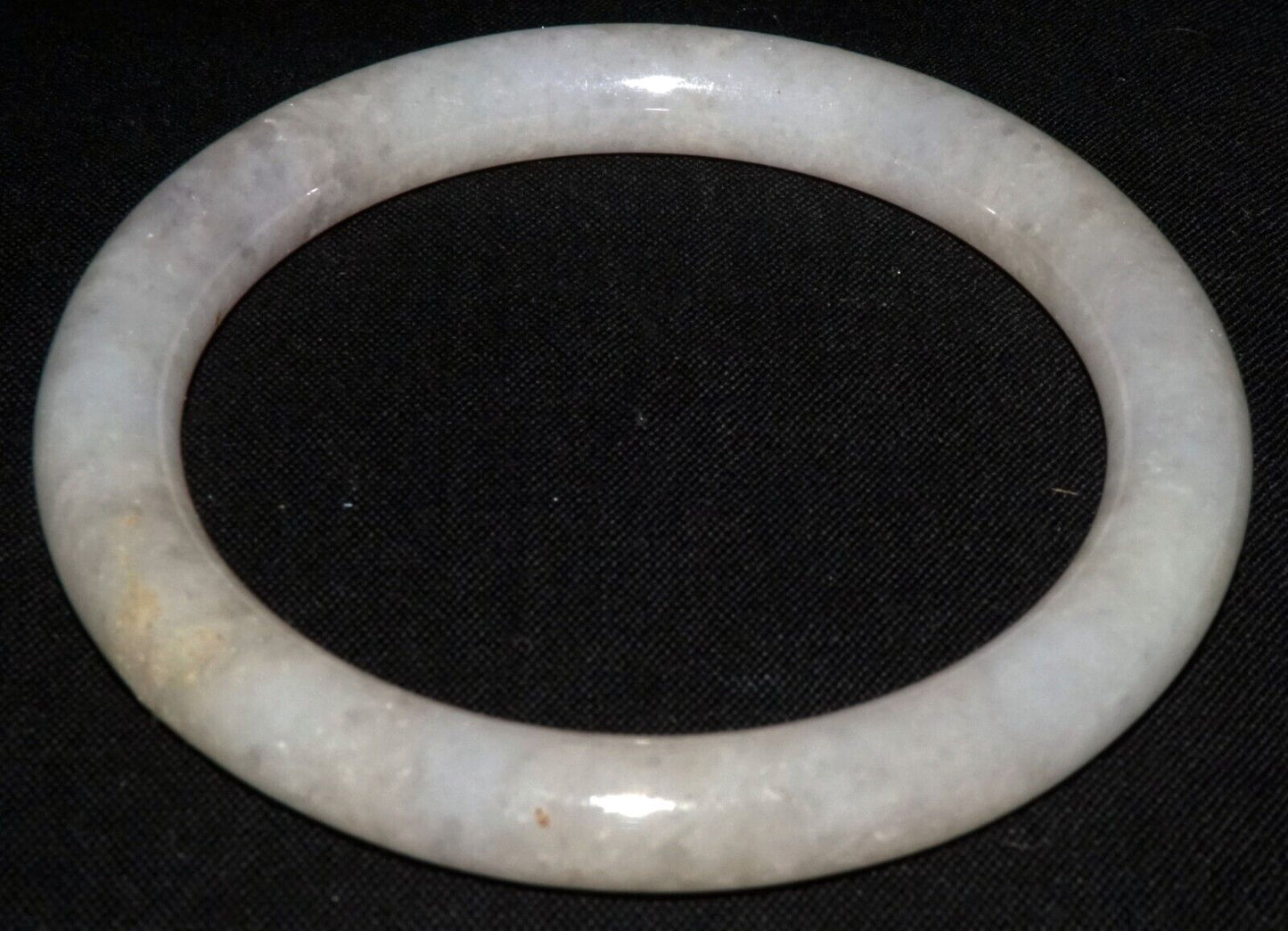 Vintage Chinese Pale Gray Lavender Jadeite Jade Bangle Bracelet (LeS) B60