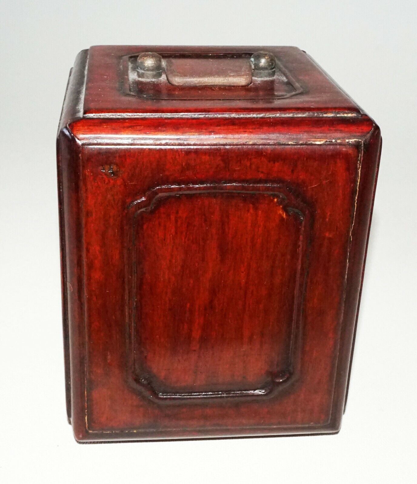 20C Chinese Hardwood 3x Drawer Mini Travel Chest w. Handle (CWo)