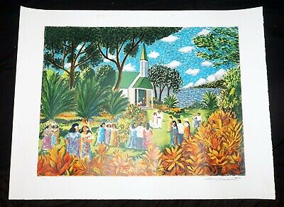 1980s Hawaii Silkscreen Print AP "Kona Wedding" by Guy Buffet (B.1943)(BoP)