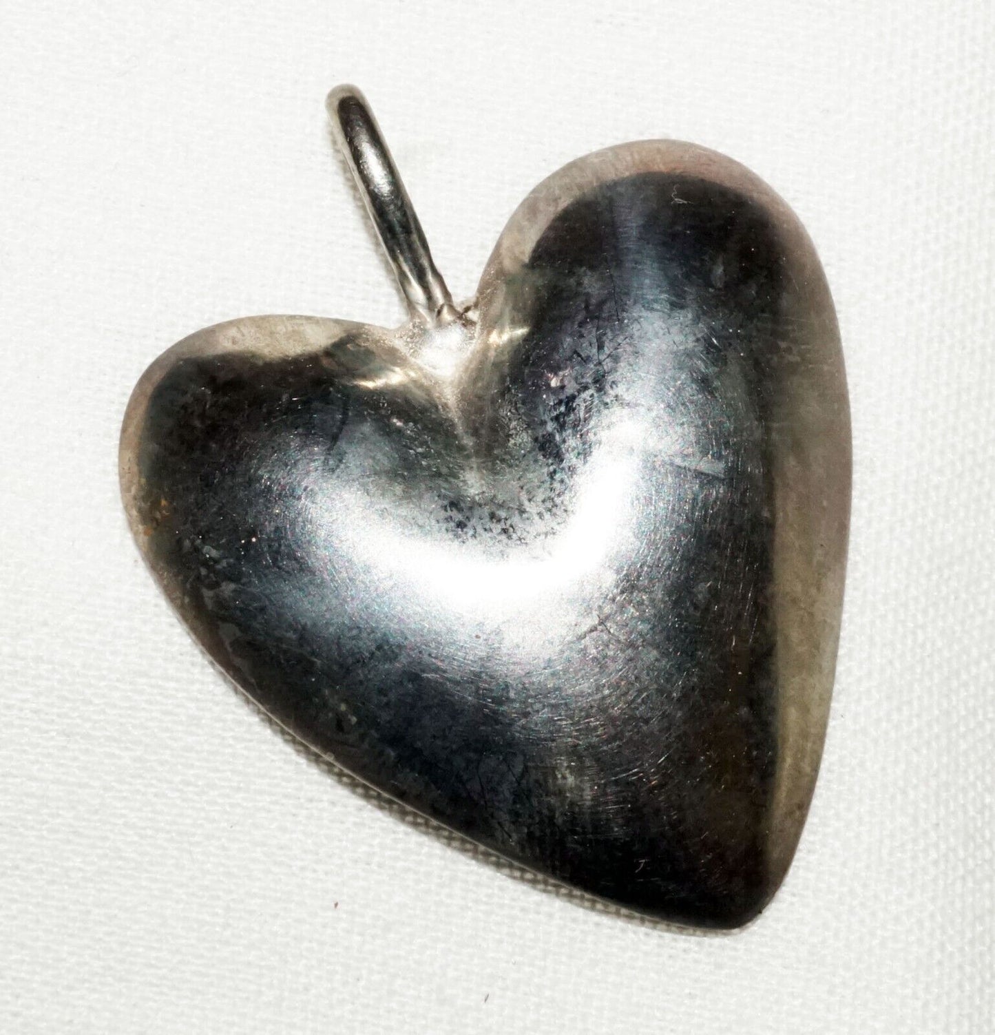 Vintage Sterling Silver Heart Bowl Pendant (AHB