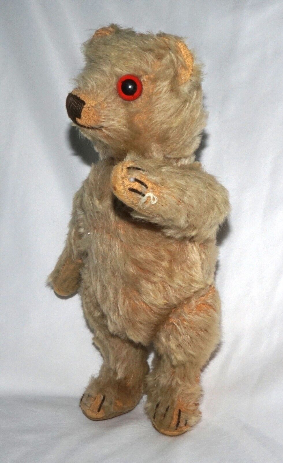 Vintage Steiff Jointed Teddy Bear with Button (Missing Eye) 9.5 inches (QuC)