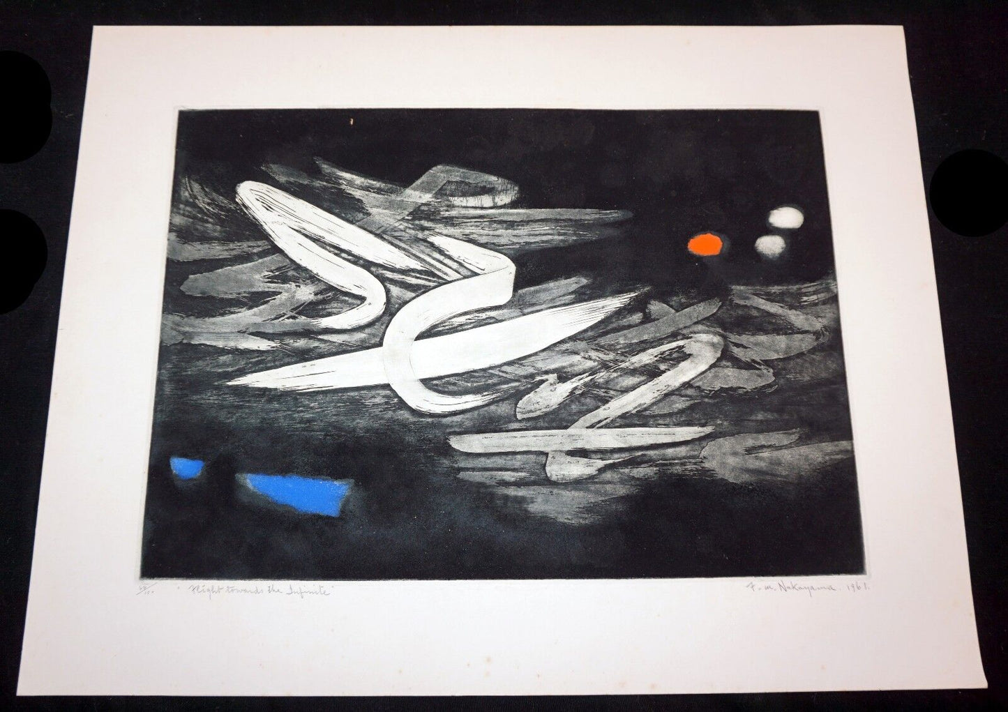 '61 Japanese Print 64/100 Flight towards Infinite Francois Masami Nakayama (Mod)