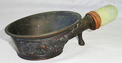 19CT Chinese Bronze Iron with Wood & Hard-stone Handle (Lan)