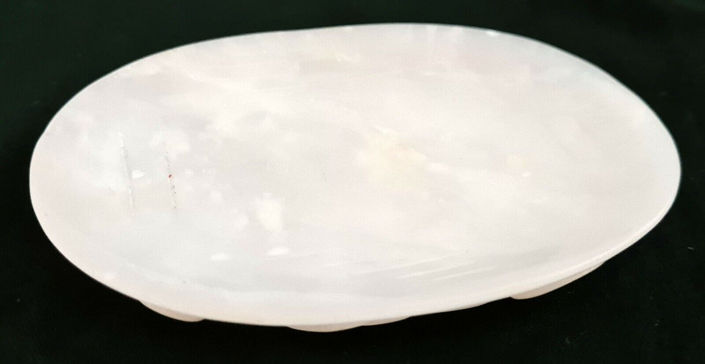 20C Chinese White Jade Large Scepter Head w. Dragon Motif in Relief (AHB)