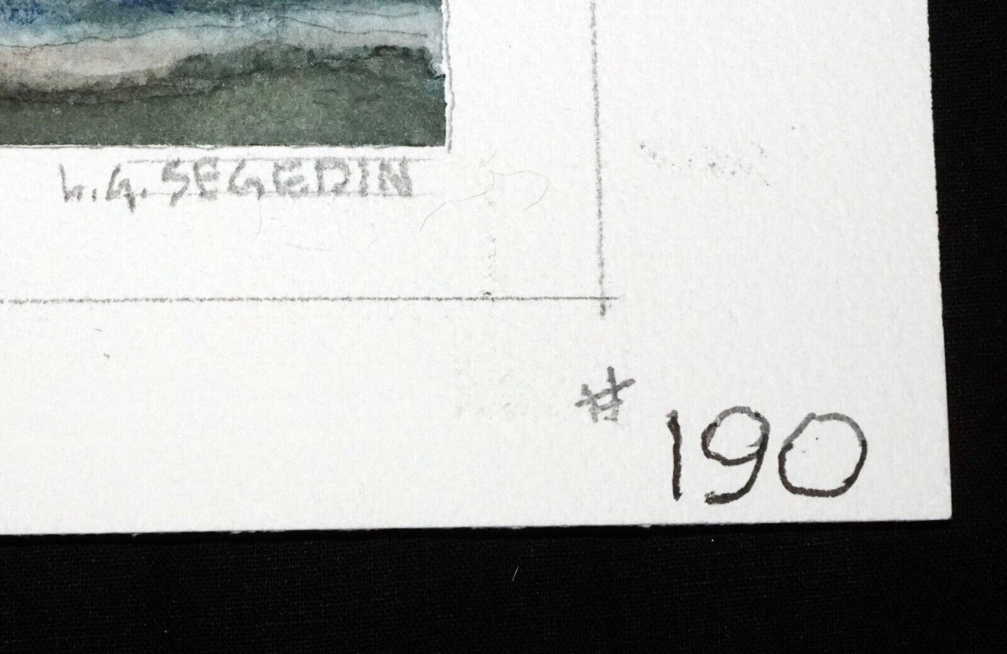 Hawaii Watercolor Painting Kaneohe Bay w. Boat by Larry Segedin #190