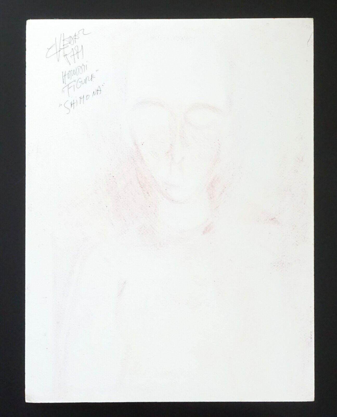 France HI Outsider Art Color Pencil Painting Portrait by Claude Vedel (EtJ)#67