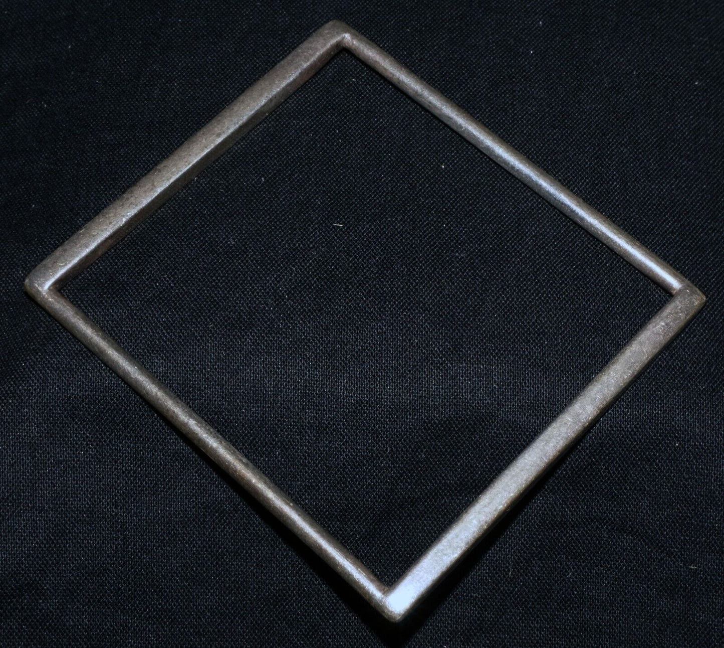Vintage Modernist Unmarked Silver Square Bangle Bracelet unsigned (WoJ)