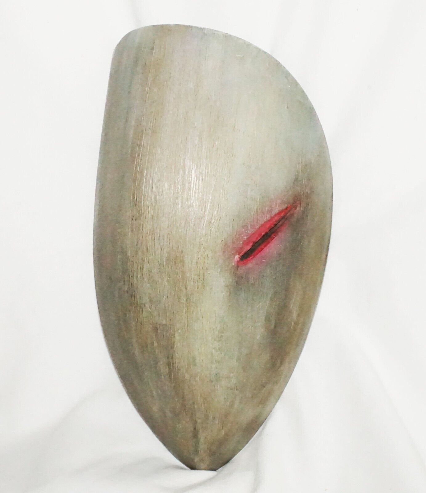 Vintage Modern Heavy Metal Abstract One-Eyed Mask Wall Sculpture unsigned (AHB)