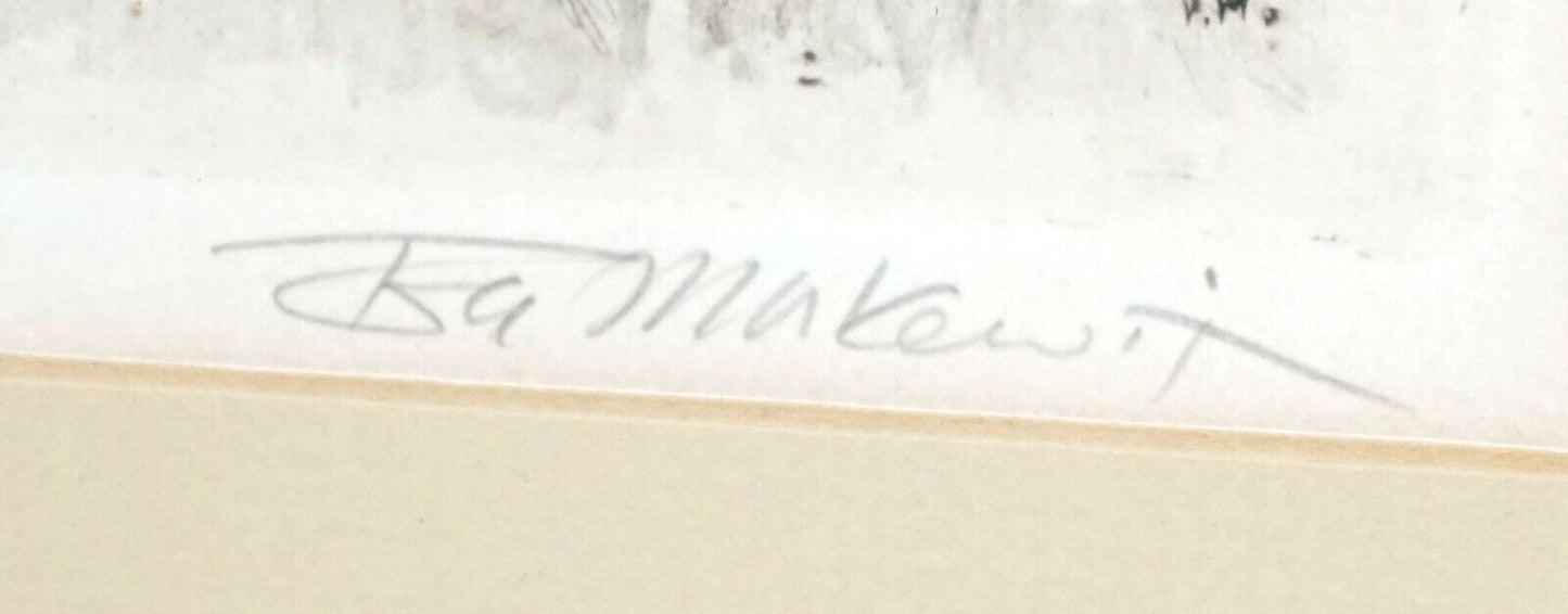 1977 New York Hand-colored Etching Print "Mea Sherim" by Ira Moskowitz (MaH)