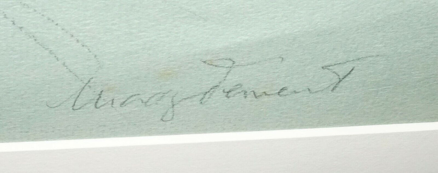 '40s Hawaii Pencil Drawing "Flower Crowned Girl" Madge Tennent (1889-1972)(DAT)