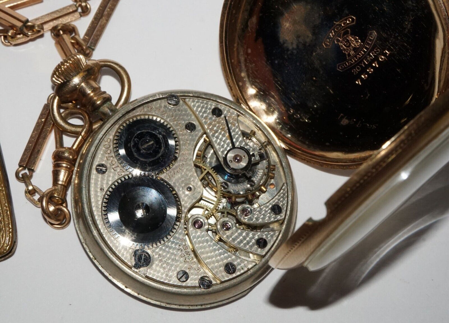 1912 Swiss Longines Pocket Watch Movement for Klee & Groh Rochester N.Y. (LeL)