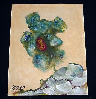 1964 Mexican Gouache Painting "Desert Flower" by David Alfaro Siqueiros (Jac)