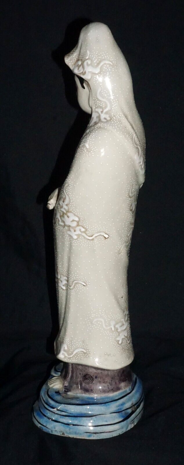 Antique Japanese Kutani Guan Yin Edo Statue- Meiji 19th Century (MiM)