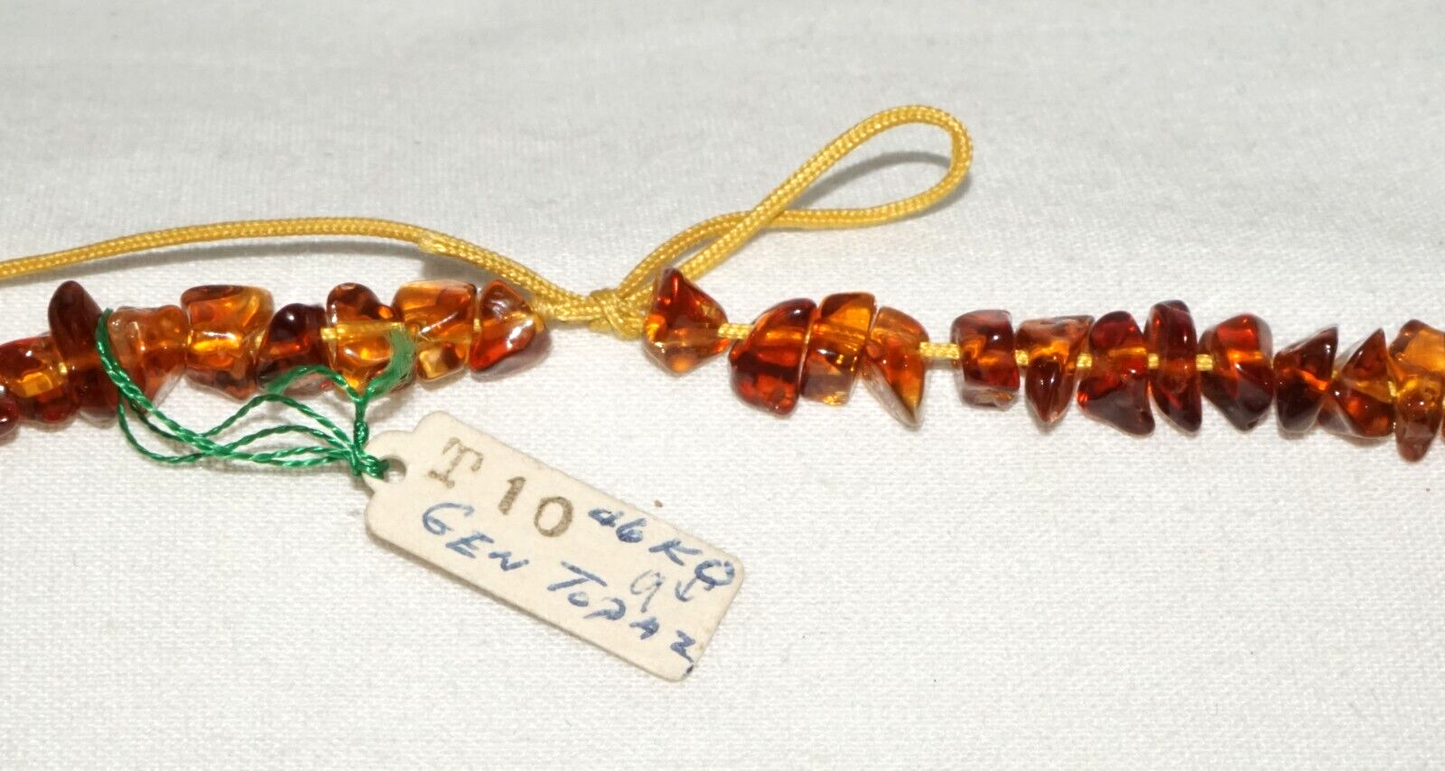 Vintage Japanese Golden Topaz Chip Bead Necklace (InS)L6