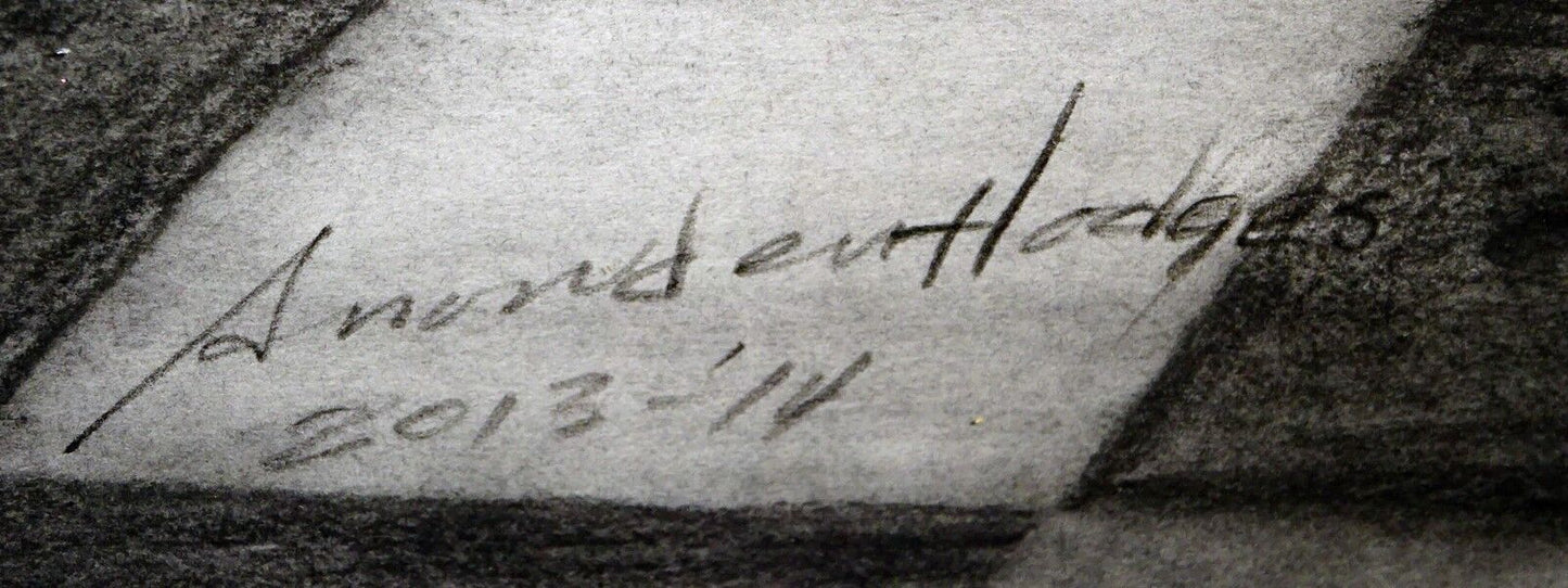 Hawaii Charcoal Prep. Painting "Self Portrait w. Nudes" by Snowden Hodges (Sho)