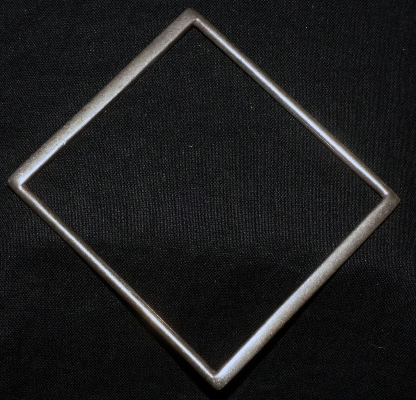 Vintage Modernist Unmarked Silver Square Bangle Bracelet unsigned (WoJ)