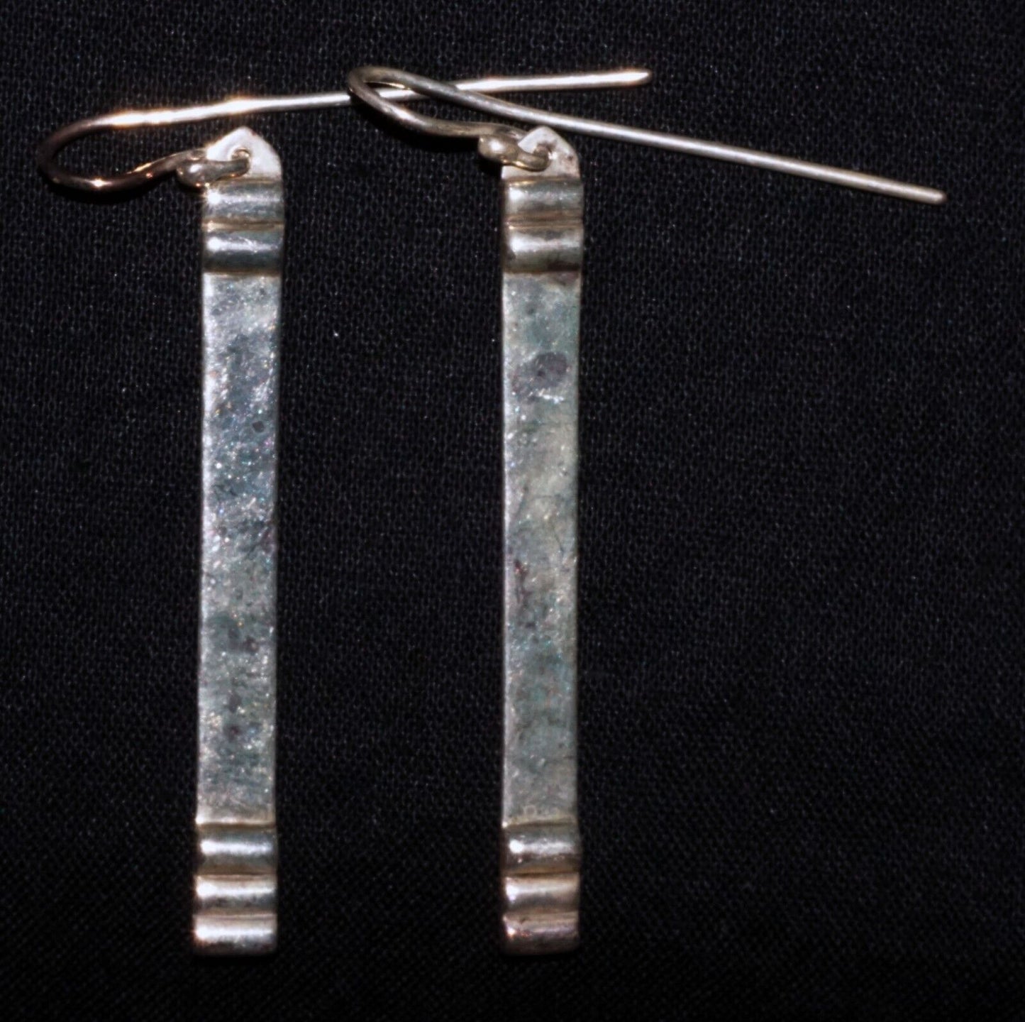 Vintage Hawaii Sterling Silver Hammered Earrings by Stephen Geritz (WoJ)