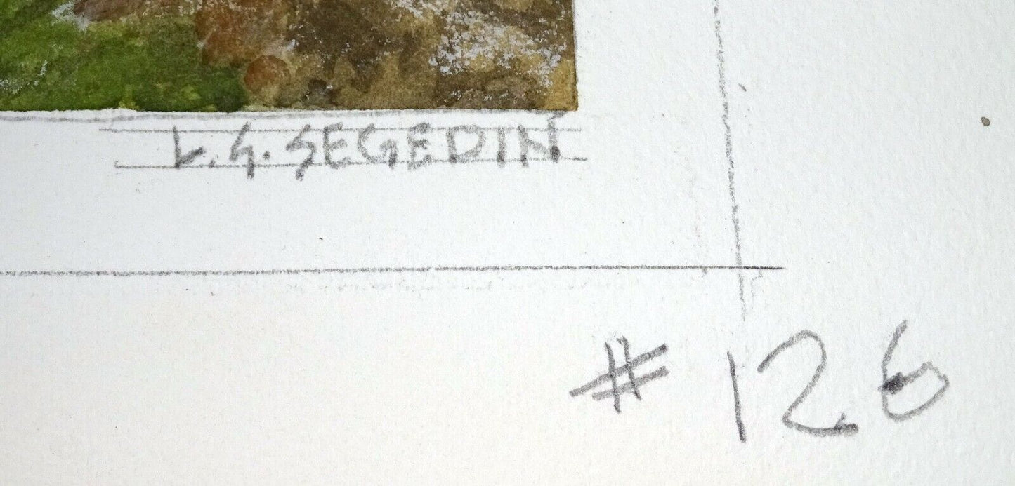 Hawaii Watercolor Painting "Laie Seascape, Oahu" by L. Segedin #126