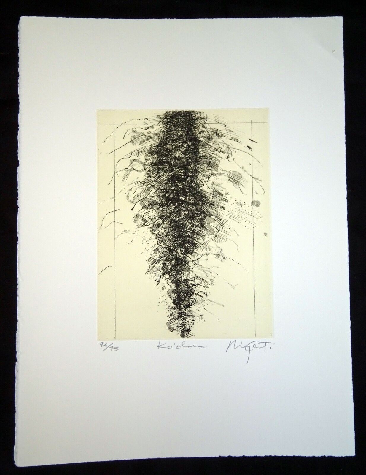 02 Hawaii Intaglio Etching Print 74/75 "Ko'olau" Mountain Wayne Miyamoto