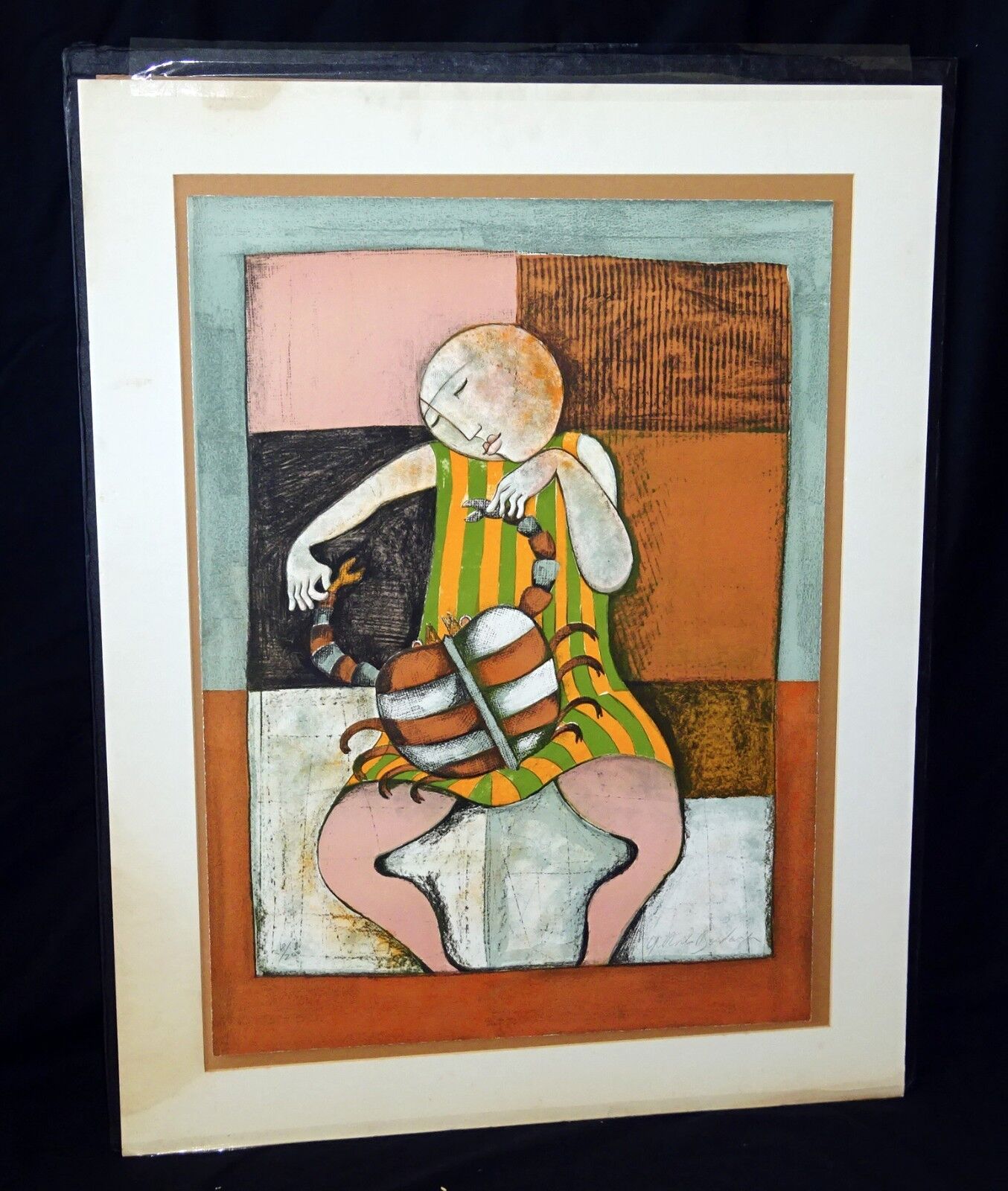 '80s Bolivian Etching Print 18/200 Zodiac Cancer by Graciela Rodo Boulanger (Lea