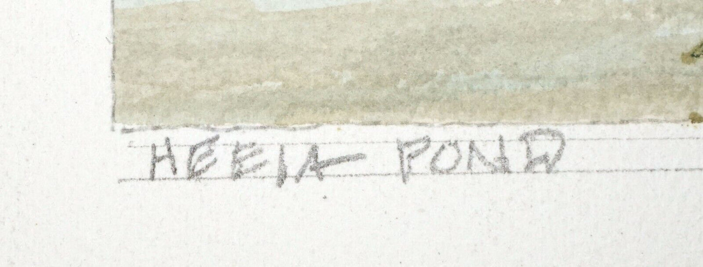 Hawaii Watercolor Painting "He'eia Fish Pond Kaneohe Bay" by L. Segedin #71