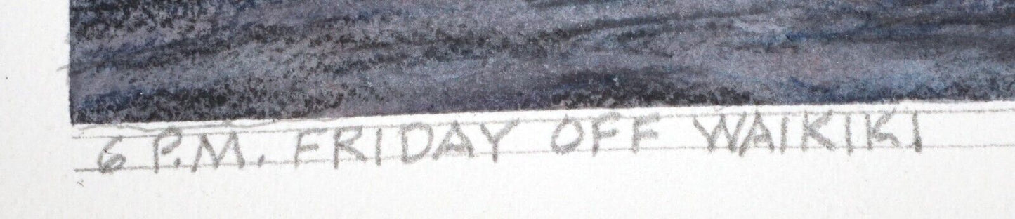 Hawaii Watercolor Painting "Friday Sailboat Regatta" by Larry Segedin #174