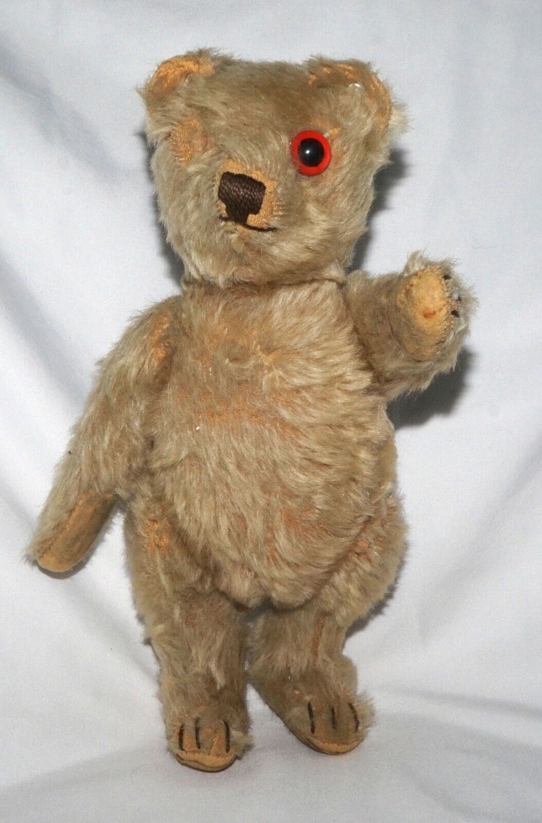 Vintage Steiff Jointed Teddy Bear with Button (Missing Eye) 9.5 inches (QuC)
