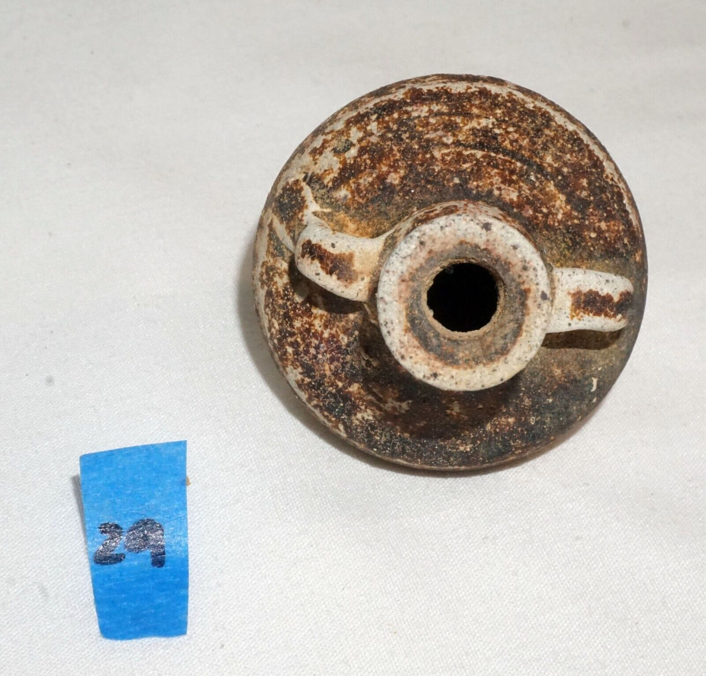 15C Thailand Sukhothai Sawankhalok Brown Glaze Jarlet w. applied Handles (JSt)29